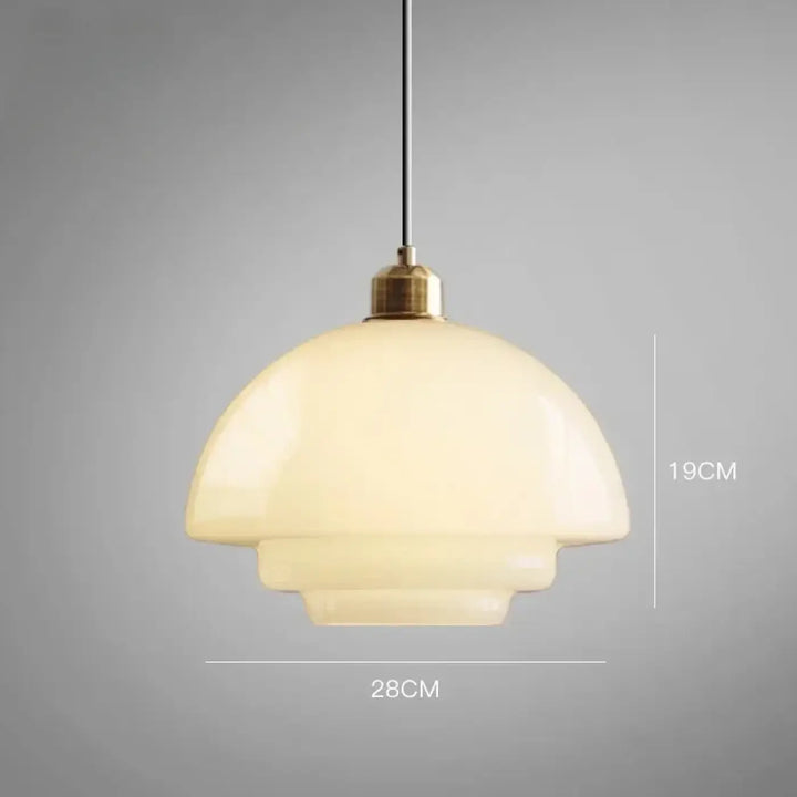 Suspension Verre Opalin Style Scandinave À Étages Rétro