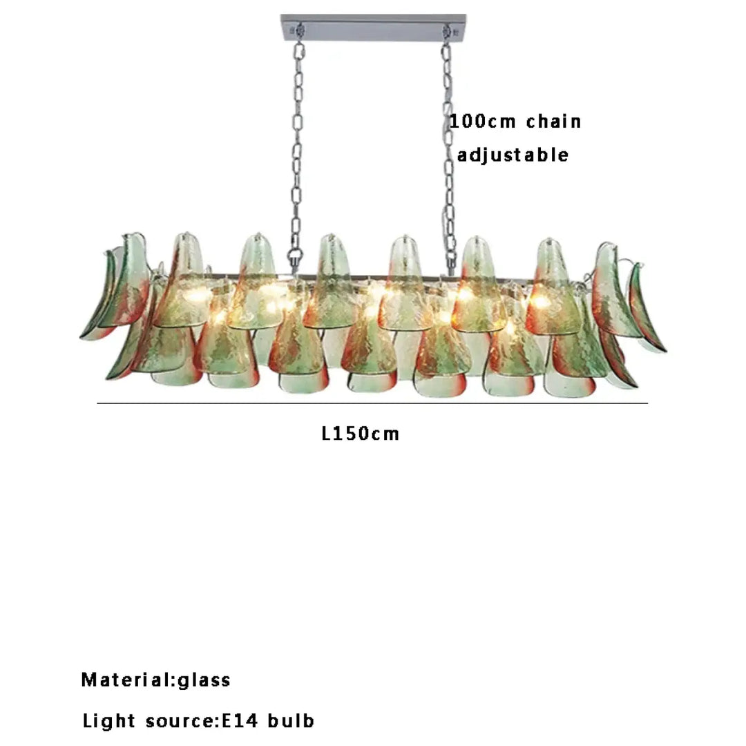 Suspension en verre soufflé coloré style moderne élégant