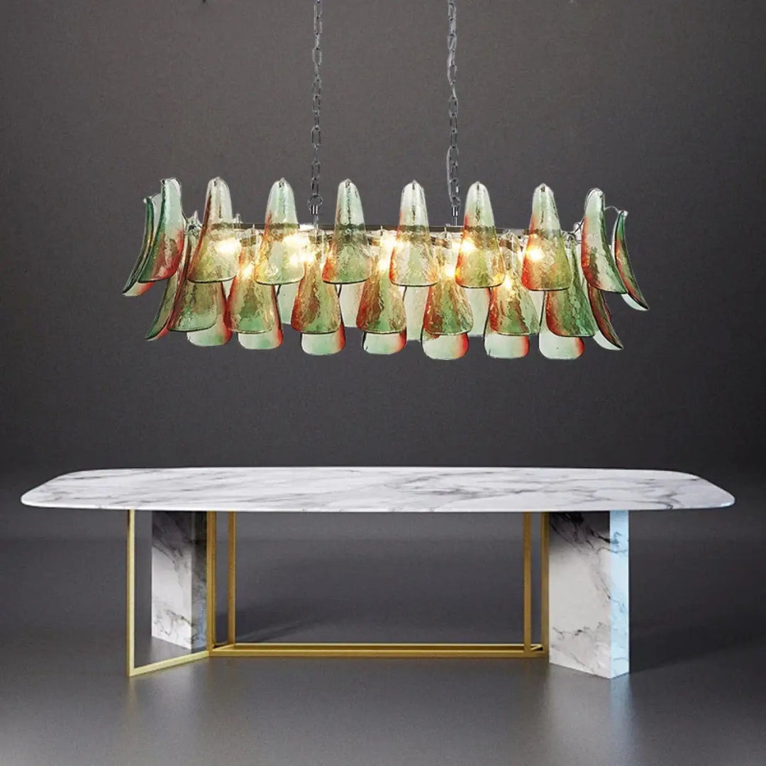 Suspension en verre soufflé coloré style moderne élégant