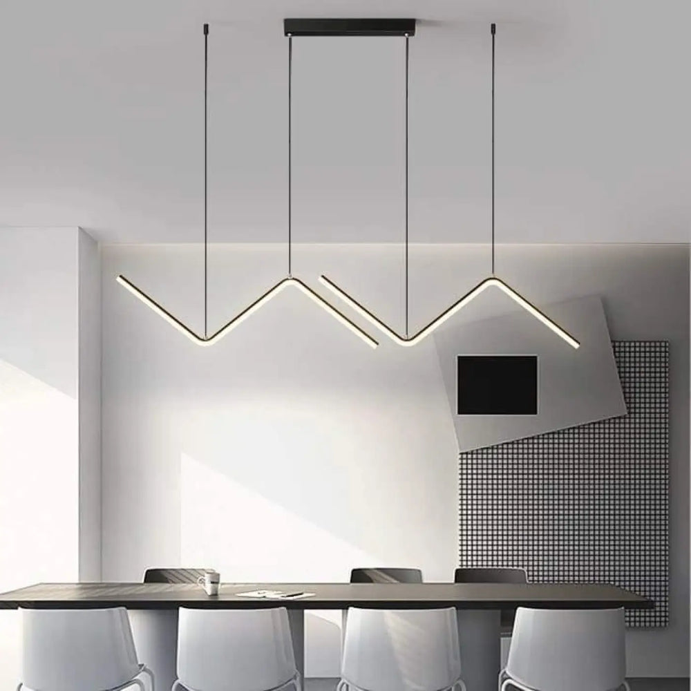 Suspension Zig Zag En Acrylique Au Design Moderne