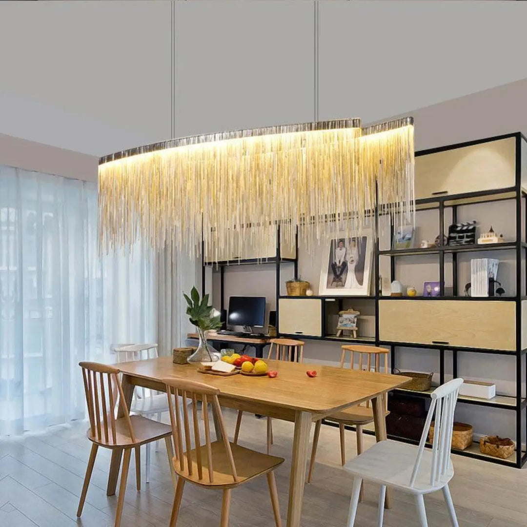 Suspensions Luminaires Design Franges Aluminium