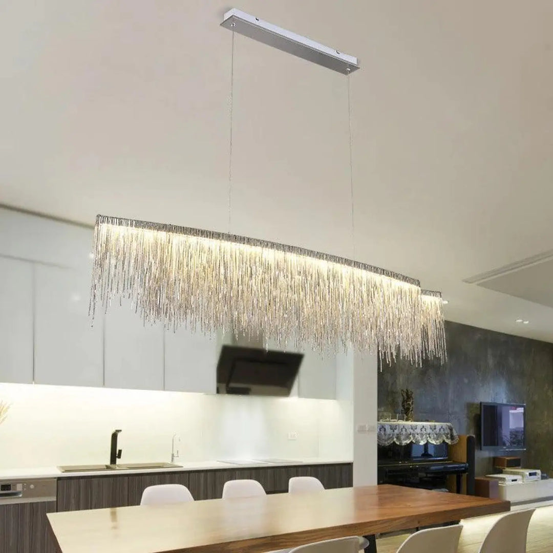 Suspensions Luminaires Design Franges Aluminium