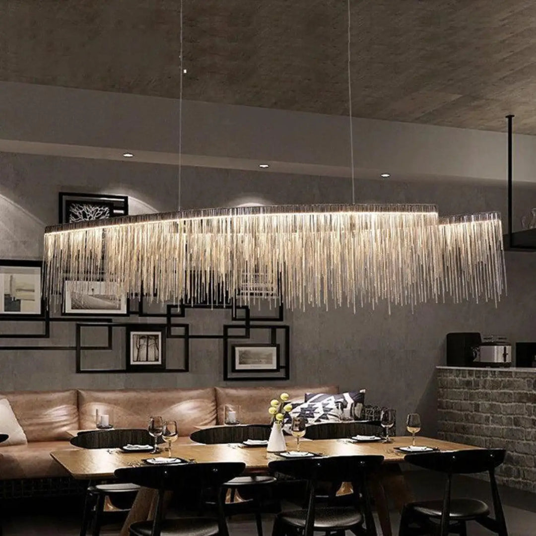 Suspensions Luminaires Design Franges Aluminium