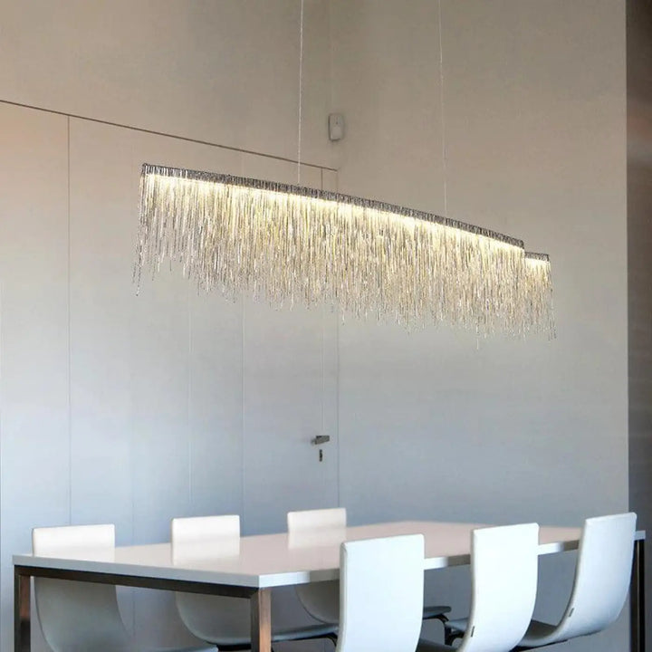 Suspensions Luminaires Design Franges Aluminium