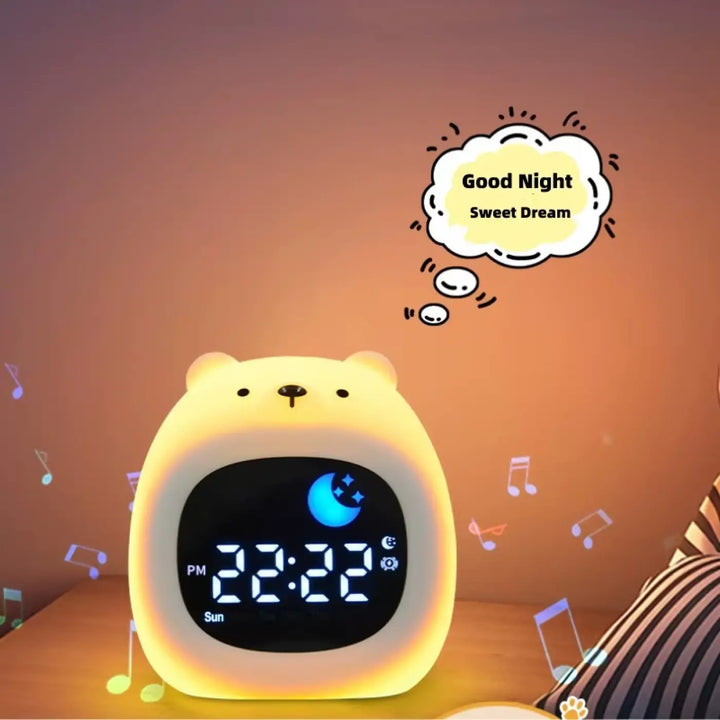 Veilleuse kuma pour des nuits douces et réveil enfant