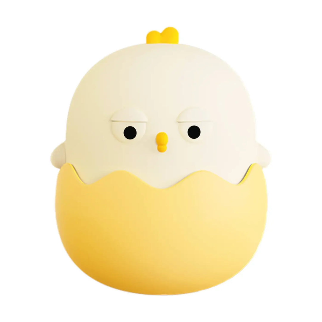 Coque de téléphone ptibou en forme de poussin blanc et jaune avec veilleuse led douce et design coquille d’œuf