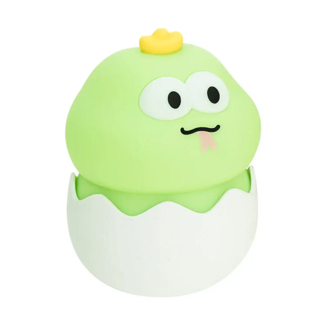 Veilleuse ptibou verte en forme dœuf avec couronne jaune dans sa coquille dœuf veilleuse led douce