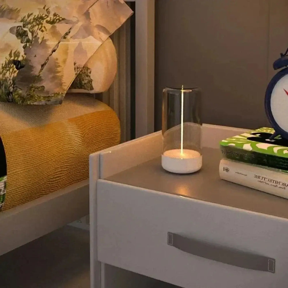 Veilleuse led en verre pour décoration intérieure chic