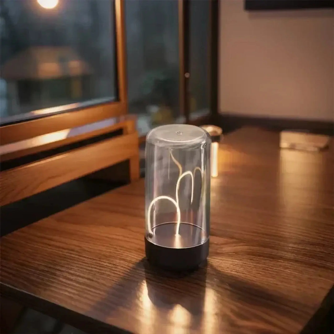 Veilleuse led en verre pour décoration intérieure chic