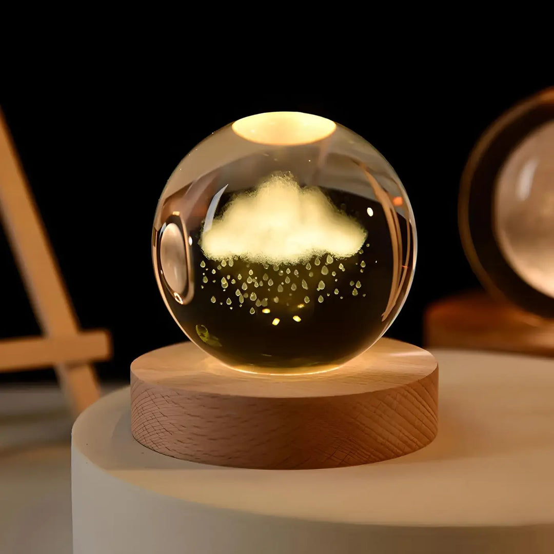Rain Cloud Crystal Ball Night Light | Adult and Children Night Lights