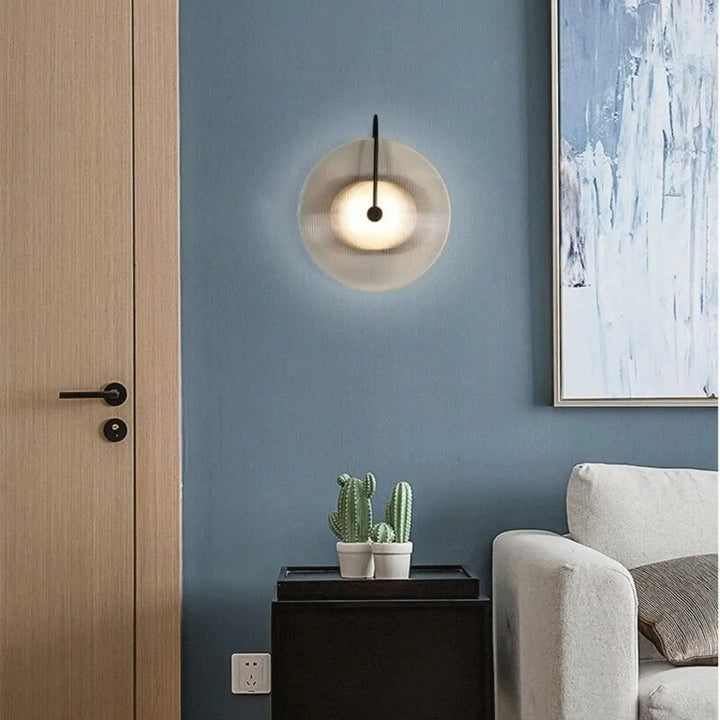 Verre Pour Applique Murale Design en Aluminium Noir